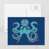 Oktopus Krake Krake Postkarte (Vorne/Hinten)