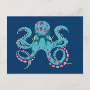 Oktopus Krake Krake Postkarte