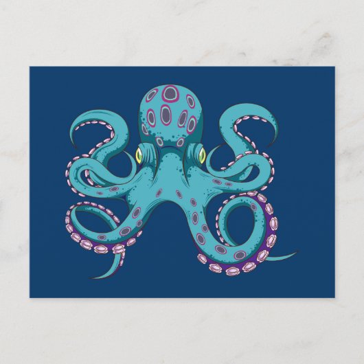 Oktopus Krake Krake Postkarte (Vorderseite)