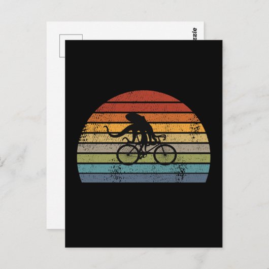 Oktopus - Kraken - Reiten Postkarte (Vorne/Hinten)