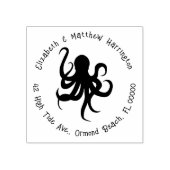 Oktopus Kurve Address Text Rubber Briefmarke Gummistempel (Prägung)