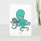 Oktopus Laptop Karte (Rückseite)