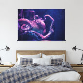 Oktopus Leinwanddruck (Insitu (Schlafzimmer))