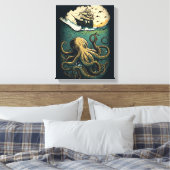 Oktopus Leinwanddruck (Insitu (Schlafzimmer))
