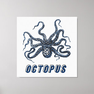 Oktopus Leinwanddruck
