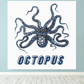 Oktopus Leinwanddruck (Insitu (Holzboden))
