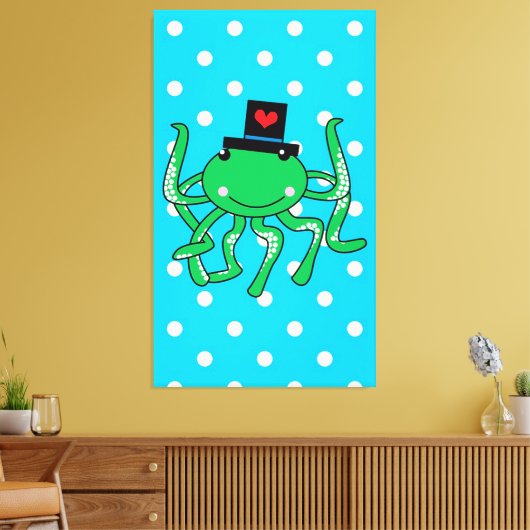 Oktopus Leinwanddruck (Insitu (Wohnzimmer))