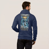 Oktopus Leuchtturm Hoodie Design (Schwarz voll)