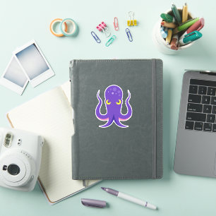 Oktopus Lila Tintenfisch Aufkleber