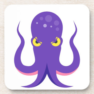 Oktopus Lila Tintenfisch Getränkeuntersetzer