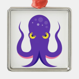 Oktopus Lila Tintenfisch Ornament Aus Metall