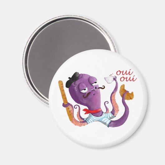 Oktopus Magnet (Vorderseite/Rückseite)