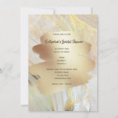 Oktopus-Marmor-Aquarell-Muschel Einladung (Rückseite)