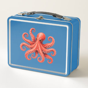 Oktopus Meer Leben Ozean Tier Design Metall Brotdose