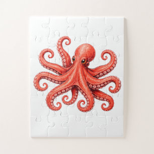 Oktopus Meer Leben Ozean Tier Design Puzzle