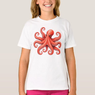 Oktopus Meer Leben Ozean Tier Design T-Shirt