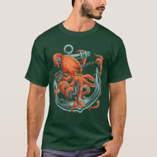 Oktopus Meerestier Anker Ozean Tier Geschenk Oktop T-Shirt