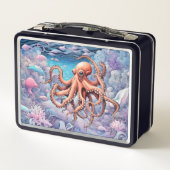 Oktopus Metall Brotdose (Rückseite)