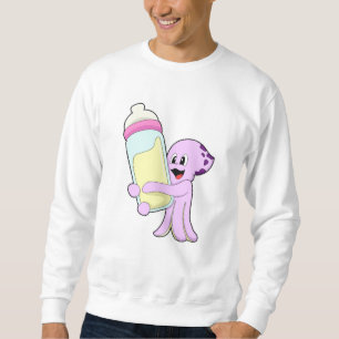 Oktopus mit Babyflasche Milch Sweatshirt