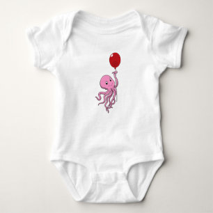 Oktopus mit Ballon Baby Strampler