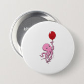 Oktopus mit Ballon Button (Vorne & Hinten)