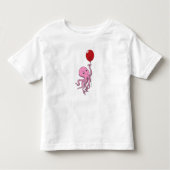 Oktopus mit Ballon Kleinkind T-shirt (Vorderseite)