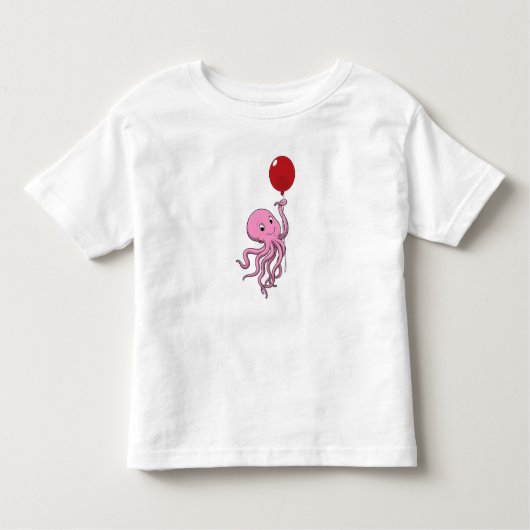 Oktopus mit Ballon Kleinkind T-shirt (Vorderseite)