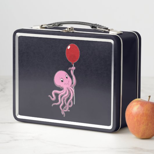 Oktopus mit Ballon Metall Brotdose (Beispiel)