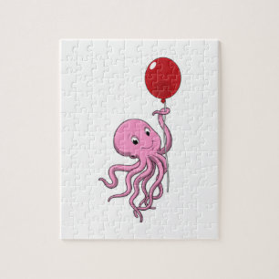 Oktopus mit Ballon Puzzle
