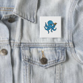 Oktopus mit Buch Button (Beispiel)