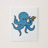 Oktopus mit Buch Puzzle (Vertikal)