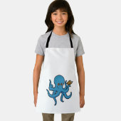 Oktopus mit Buch Schürze (Insitu)