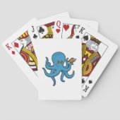 Oktopus mit Buch Spielkarten (Rückseite)