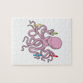 Oktopus mit Crayon Puzzle (Horizontal)