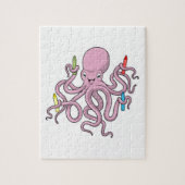 Oktopus mit Crayon Puzzle (Vertikal)