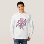 Oktopus mit Crayon T-Shirt (Vorne ganz)