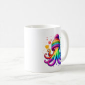 Oktopus mit einer Benie Kaffeetasse (VorderseiteRechts)