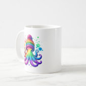 Oktopus mit einer Benie Kaffeetasse (Vorderseite Links)