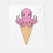 Oktopus mit Eiscreme Fleecedecke (Vorderseite)
