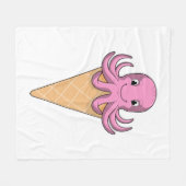 Oktopus mit Eiscreme Fleecedecke (Vorderseite (Horizontal))
