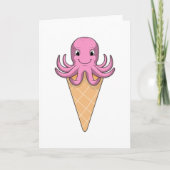Oktopus mit Eiscreme Karte (Vorderseite)