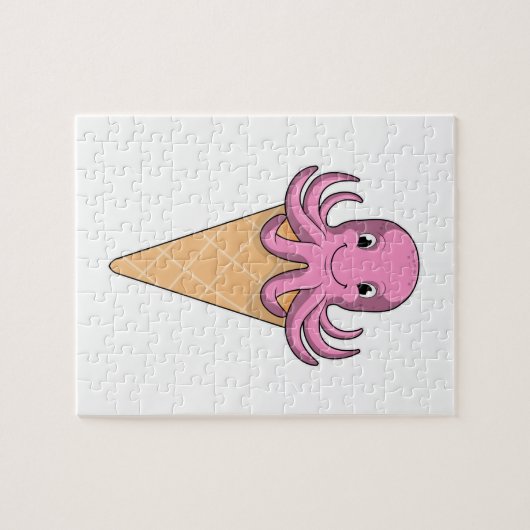 Oktopus mit Eiscreme Puzzle (Horizontal)