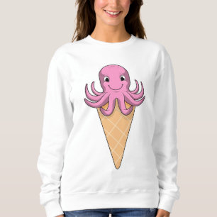 Oktopus mit Eiscreme Sweatshirt