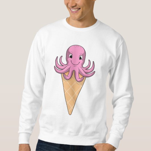 Oktopus mit Eiscreme Sweatshirt (Vorderseite)