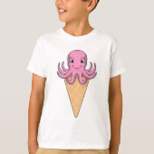 Oktopus mit Eiscreme T-Shirt (Vorderseite)