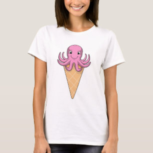 Oktopus mit Eiscreme T-Shirt