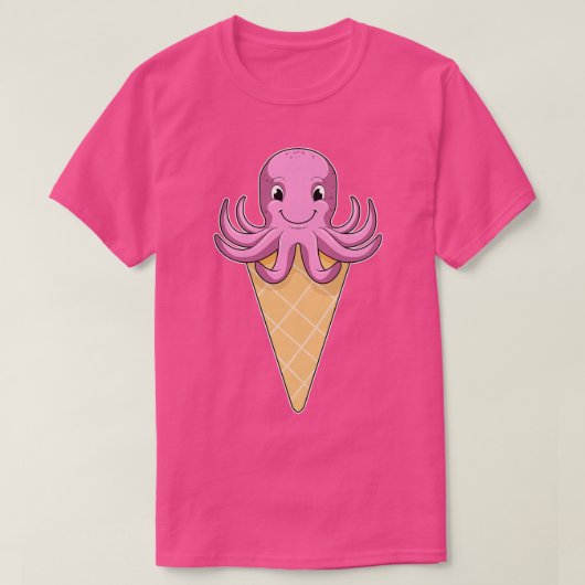 Oktopus mit Eiscreme T-Shirt (Design vorne)