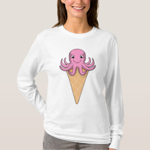 Oktopus mit Eiscreme T-Shirt