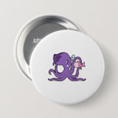 Oktopus mit Fisch.PNG Button (Vorne & Hinten)