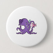 Oktopus mit Fisch.PNG Button (Vorderseite)
